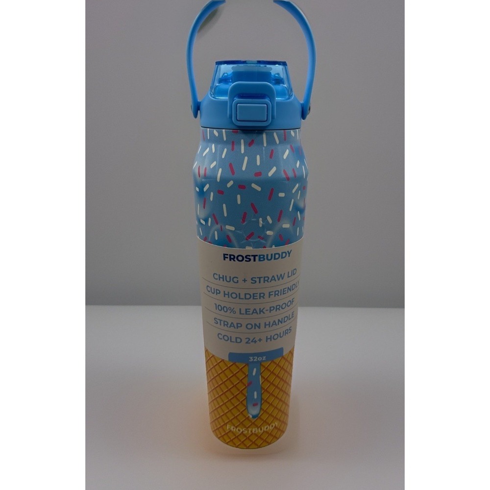 Frostbuddy Frost Buddy 32 oz BLUE ICE CREAM  Bottle Buddy New